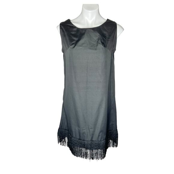Vintage Dresses & Skirts - Vintage 80s black fringe flapper shift dress size small Costume